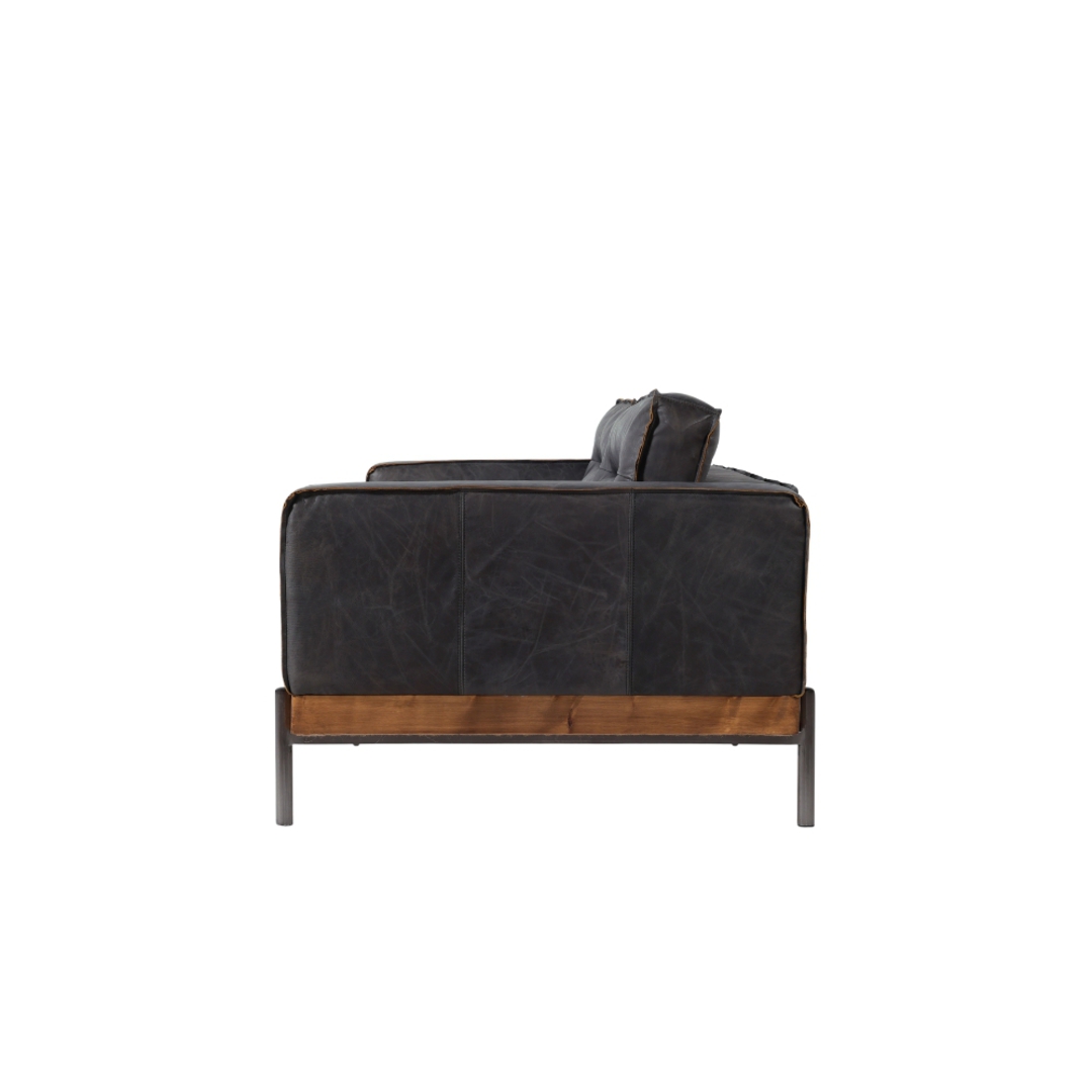 Casoria 3 Seater Leather Sofa - Antique Ebony image 4